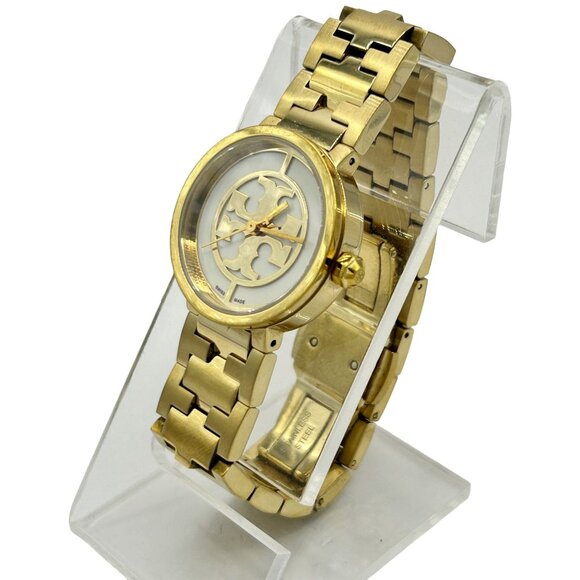 Tory Burch Reva Gold Toned Steel White Dial Quartz Ladies Watch TRB4011 - Picture 3 of 10